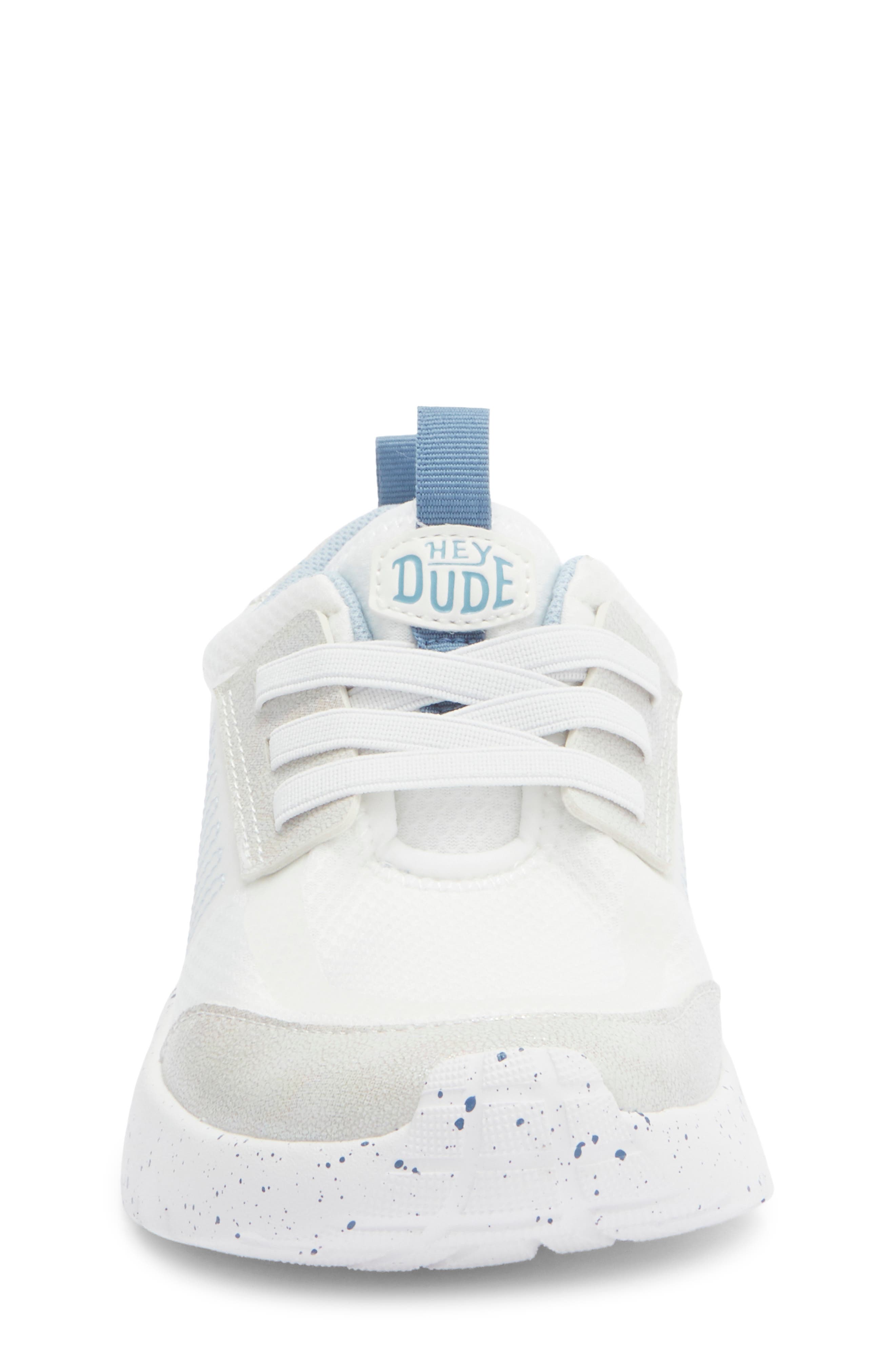 Hey Dude Kids' Sirocoo Play Sneaker, Alternate, color, Bright White/ Grey