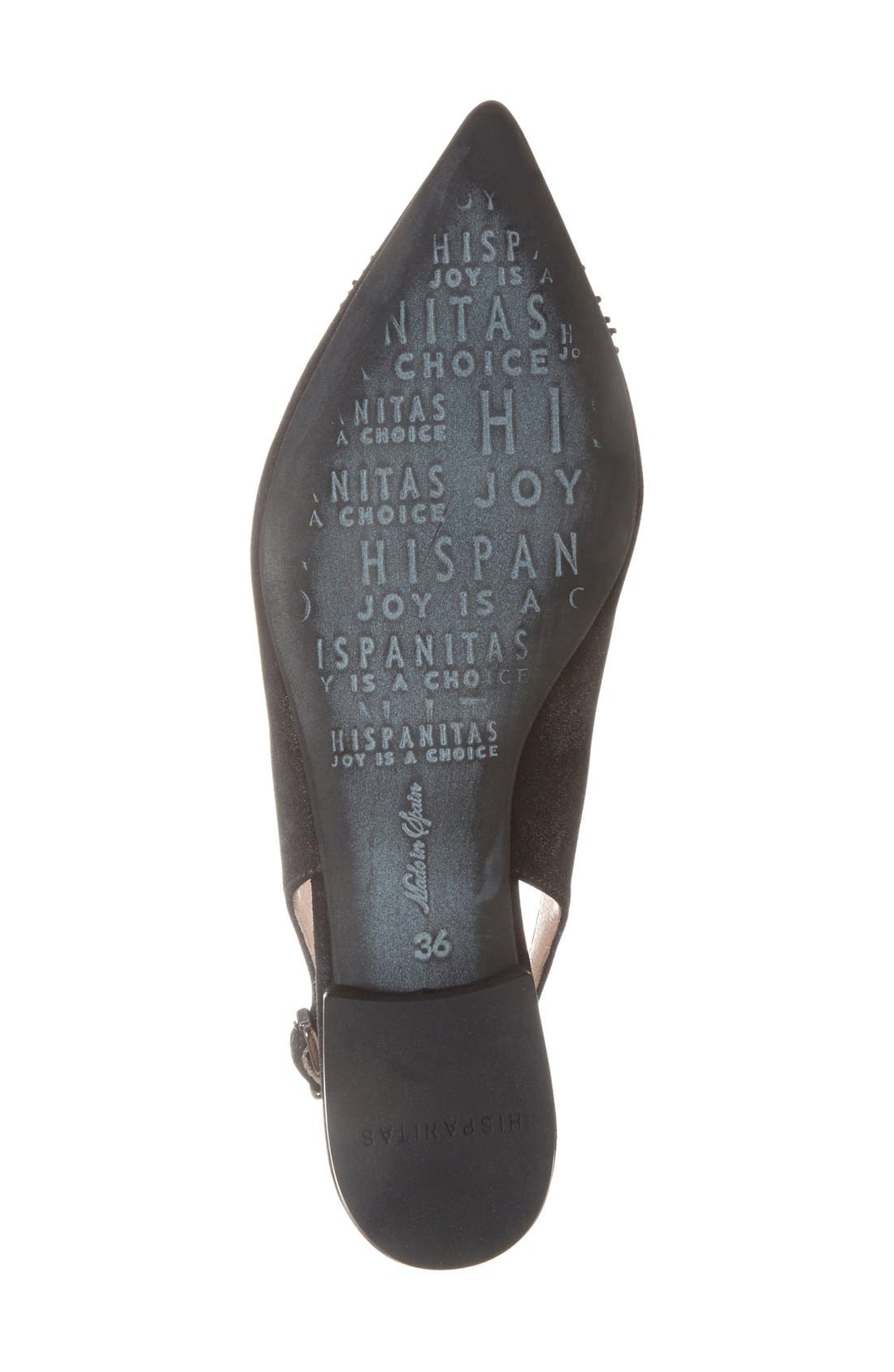 Hispanitas 'Faylynn' Fringe Flower Slingback, Alternate, color, 