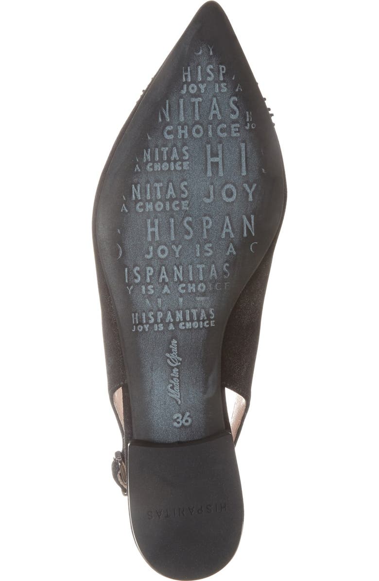 Hispanitas 'Faylynn' Fringe Flower Slingback, Alternate, color,