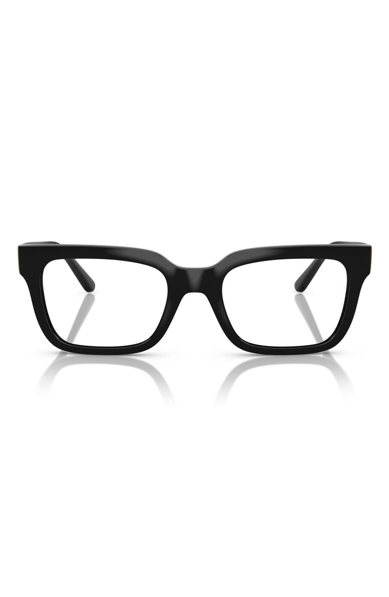 VOGUE 52mm Pillow Optical Glasses, Main, color, Black