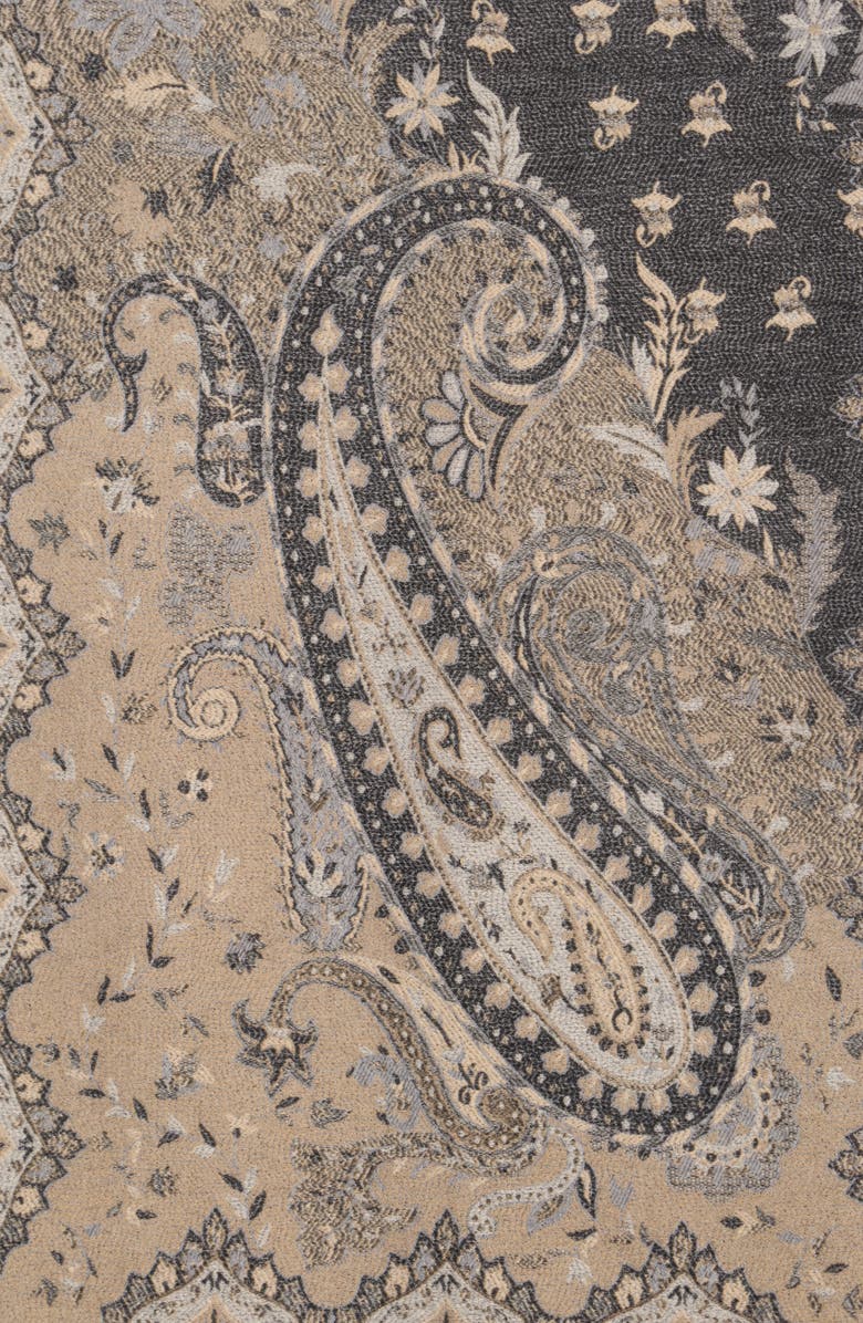 Vince Camuto Ornate Paisley Jacquard Scarf, Alternate, color, Gray/ Beige