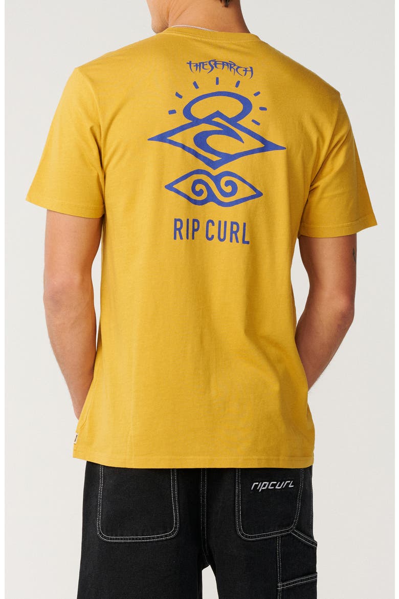 Search Icon Organic Cotton Graphic T-Shirt, Alternate, color, MUSTARD GOLD