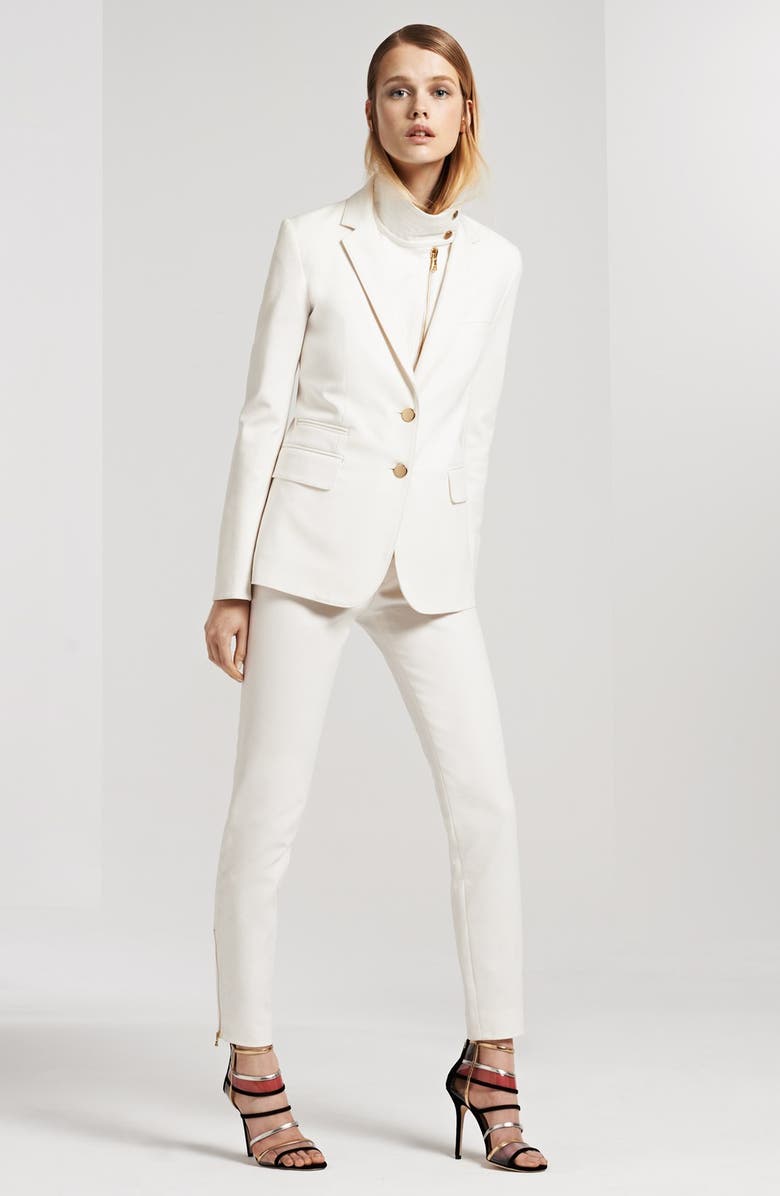 Veronica Beard Zip Detail Ankle Pants, Alternate, color,