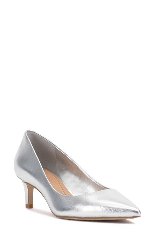 Vince Camuto Kehlia Pointed Toe Pump In Lux Silver
