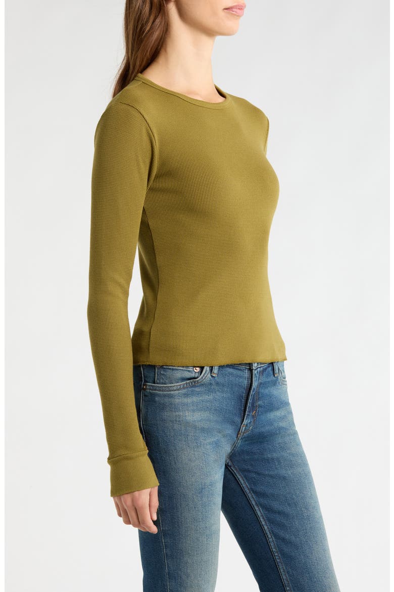 Long Sleeve Waffle T-Shirt, Alternate, color, FATIGUE