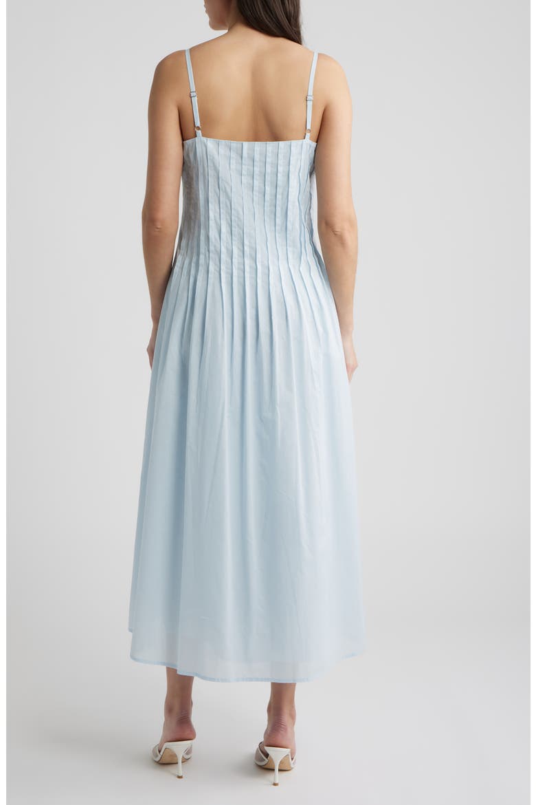 Cami Pintuck Cotton Midi Dress, Alternate, color, ICE WATER