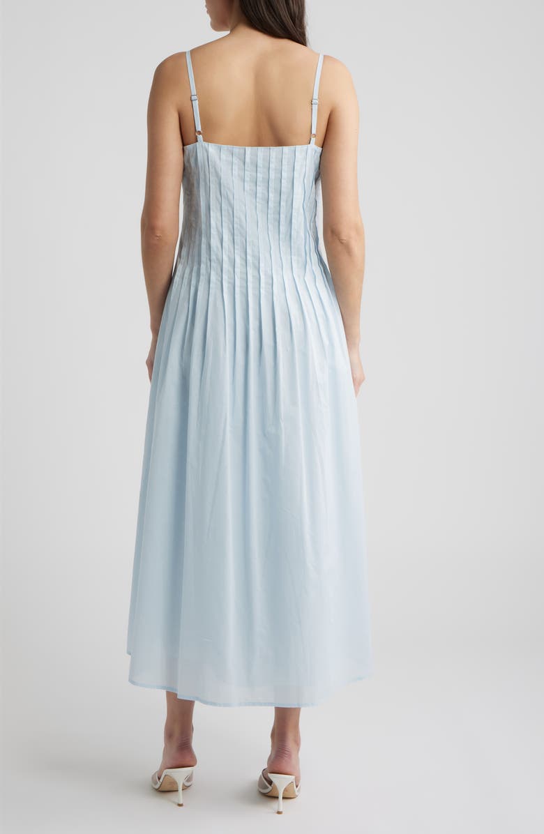 Parker Cami Pintuck Cotton Midi Dress, Alternate, color, Ice Water