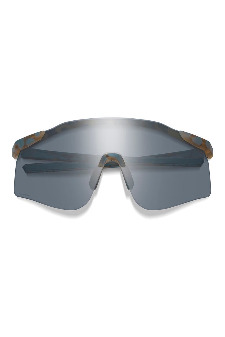 Defy 135mm ChromaPop™ Polarized Shield Sunglasses, Main, color, FLINT/ TARMAC TORTOISE / SLATE