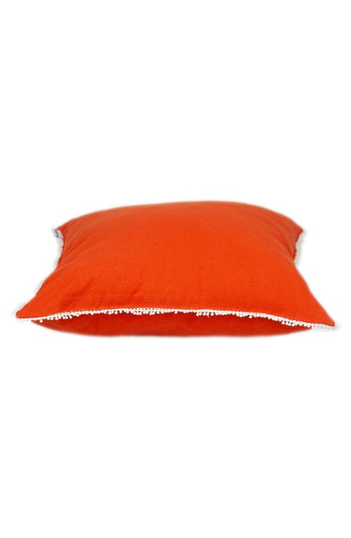 Parkland Collection Crochet Dot Throw Pillow In Orange