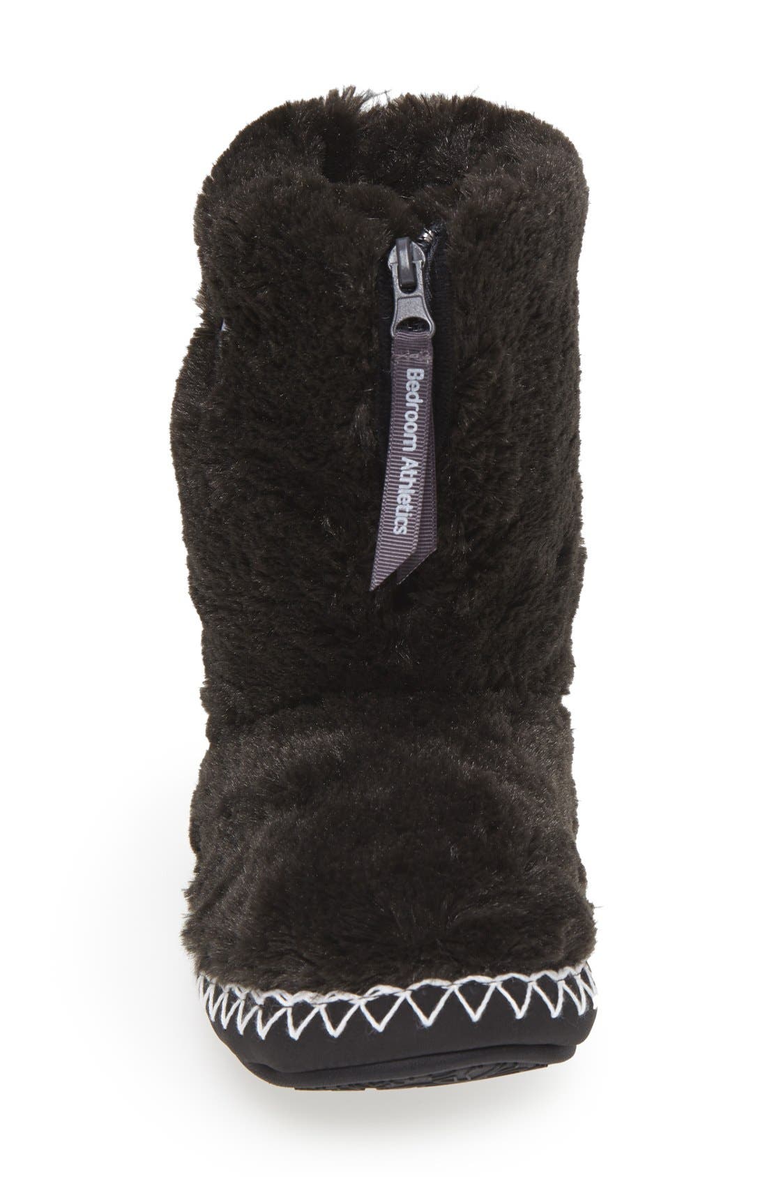 'Marilyn' Faux Fur Slipper Boot, Alternate, color, CHARCOAL