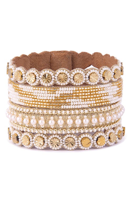 Deepa Gurnani Sandy Bracelet in Gold 