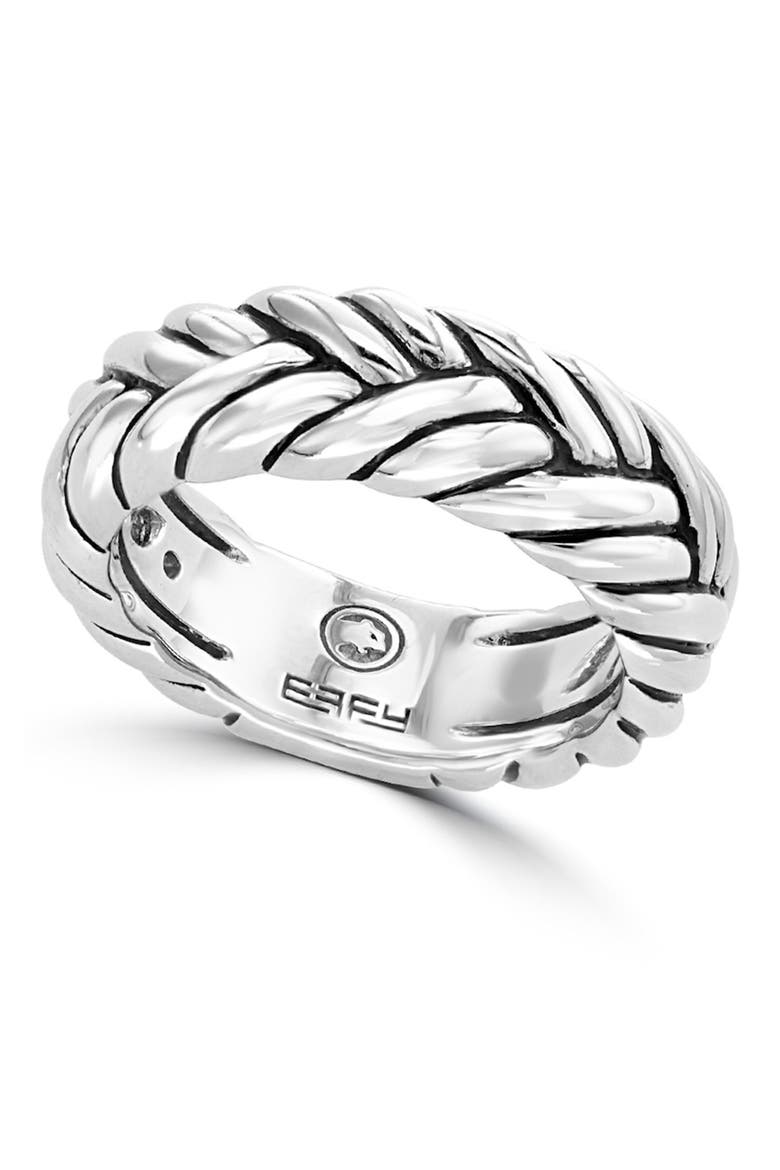 Sterling Silver Braided Band Ring, Main, color, SILVER