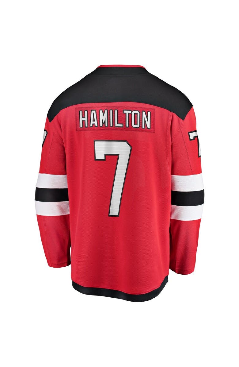 FANATICS Men's Fanatics Branded Dougie Hamilton Red New Jersey Devils Home Premier Breakaway Player Jersey, Alternate, color,