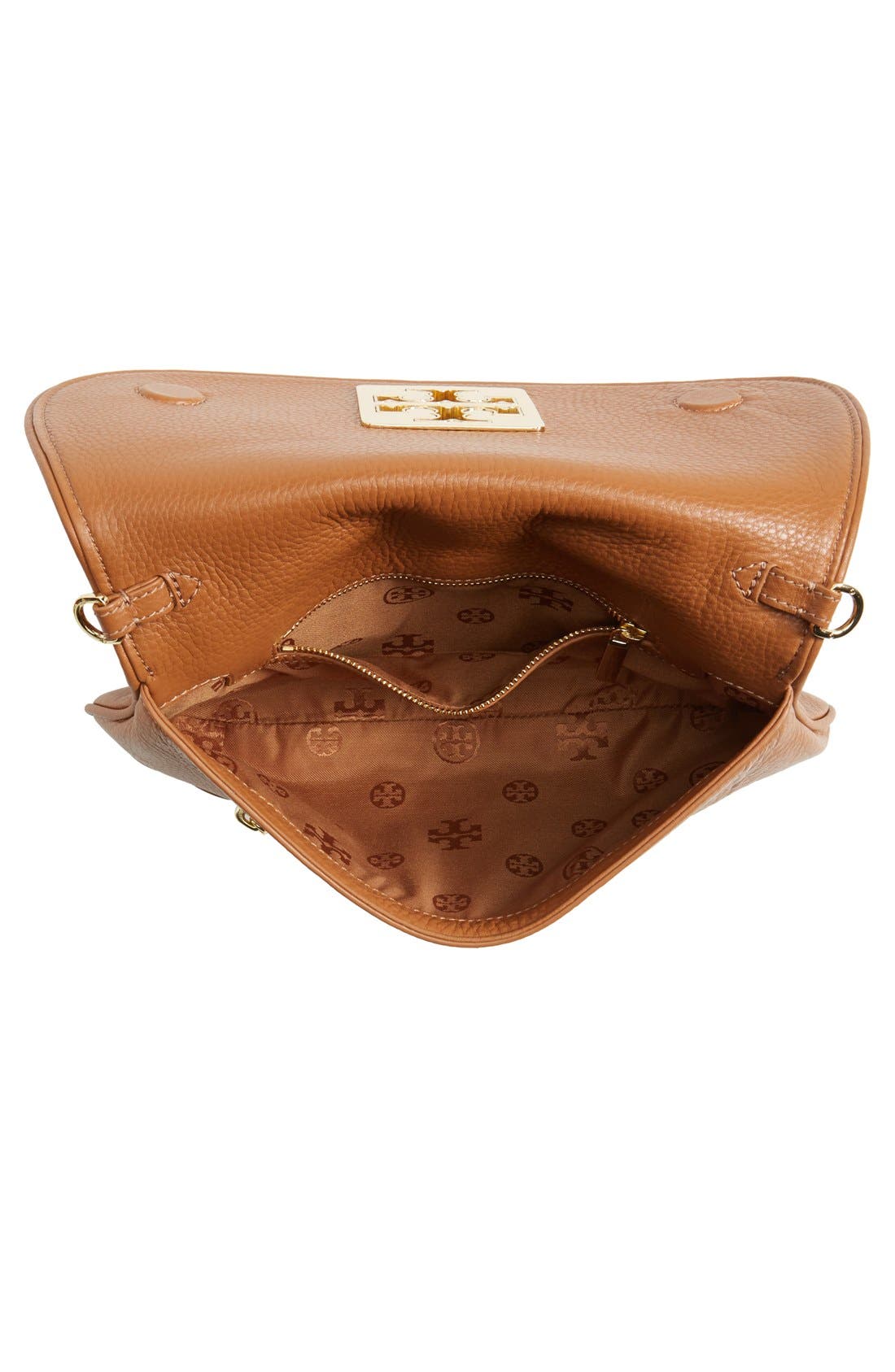 Tory Burch 'Britten' Leather Clutch, Alternate, color, 