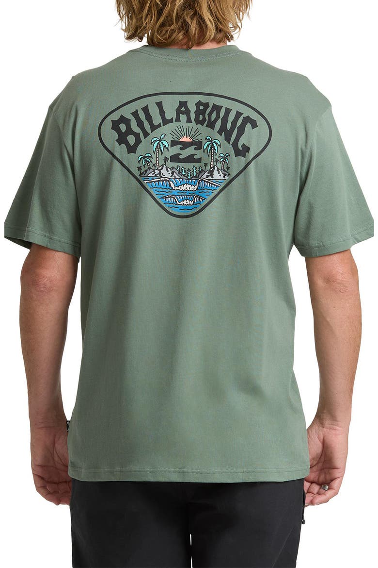 Scenic Arch Adventure Division Loose Fit Short Sleeve Performance Rashguard, Alternate, color, LAUREL WREATH