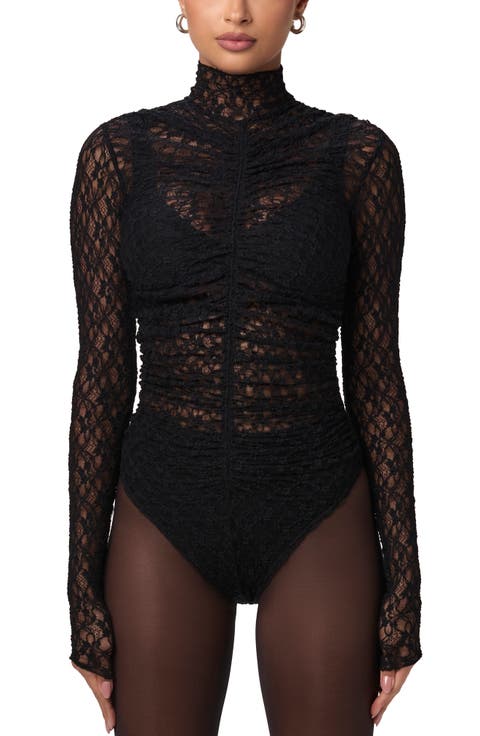 Long Sleeve Lace Bodysuit