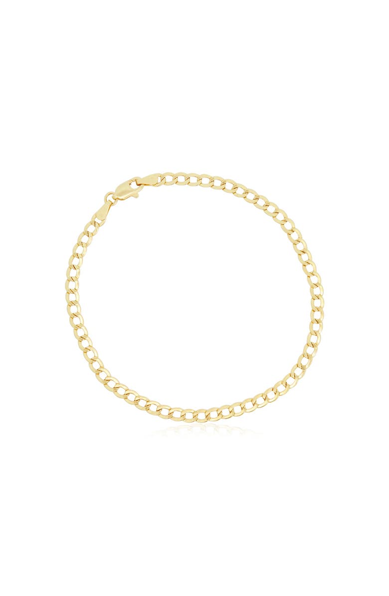 The Lovery Fine Jewelry Curb Chain Bracelet, Main, color, Yellow Gold