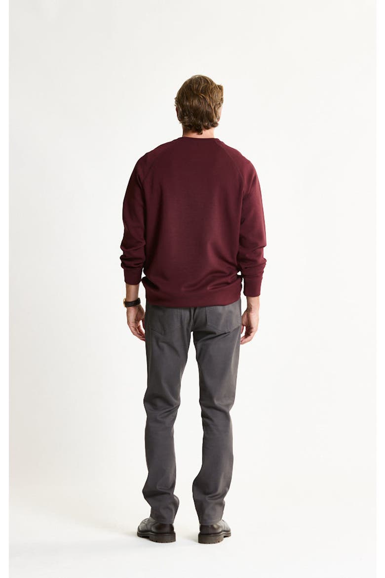 Micro Stripe Raglan Crewneck, Alternate, color, DARK RED