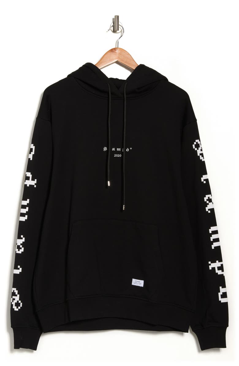 STAMPD Digital Logo Print Pullover Hoodie, Alternate, color, 