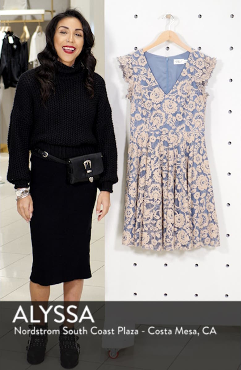 Lace Fit & Flare Dress, sales video thumbnail