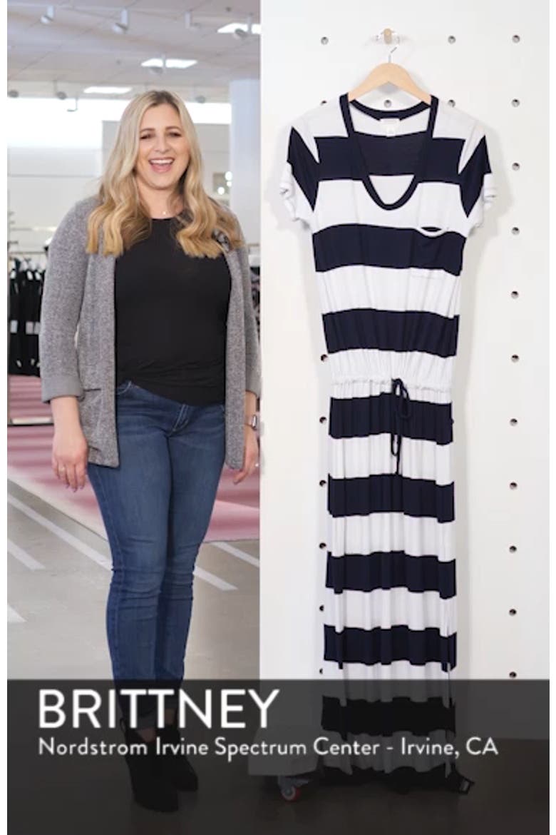 Drawstring Jersey Maxi Dress video