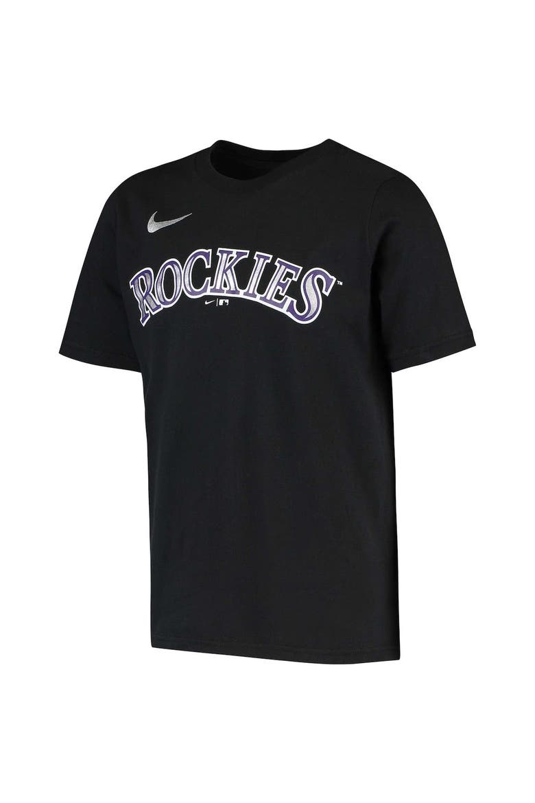 Youth Nike Charlie Blackmon Black Colorado Rockies Player Name & Number T-Shirt, Alternate, color, Black