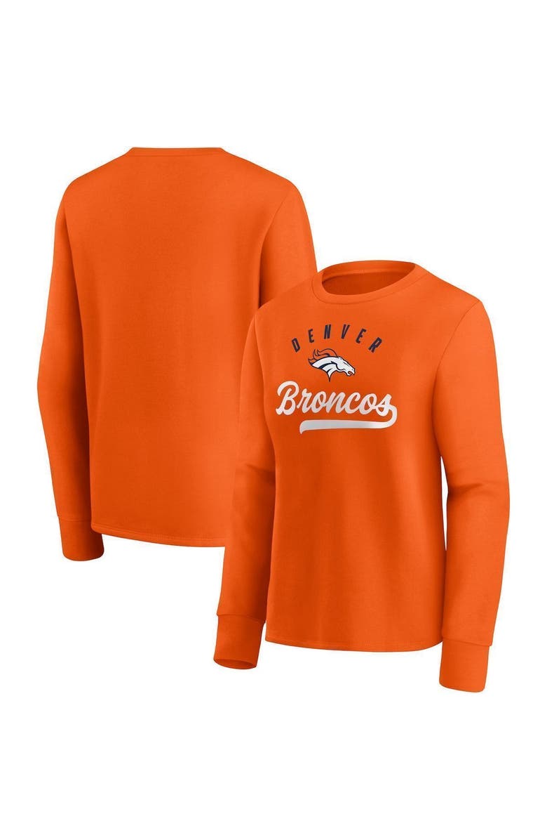 FANATICS Women's Fanatics Branded Orange Denver Broncos Ultimate Style Pullover Sweatshirt, Main, color,