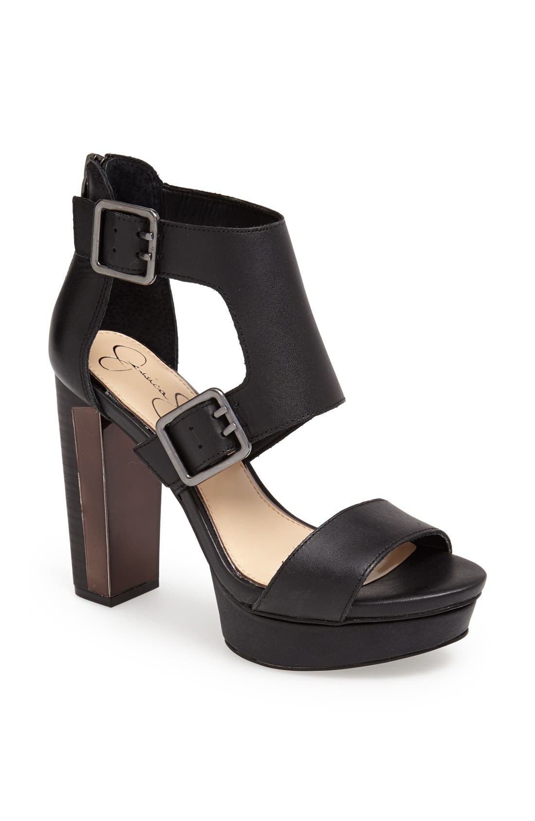 'Kaitzz' Sandal, Main, color, BLACK