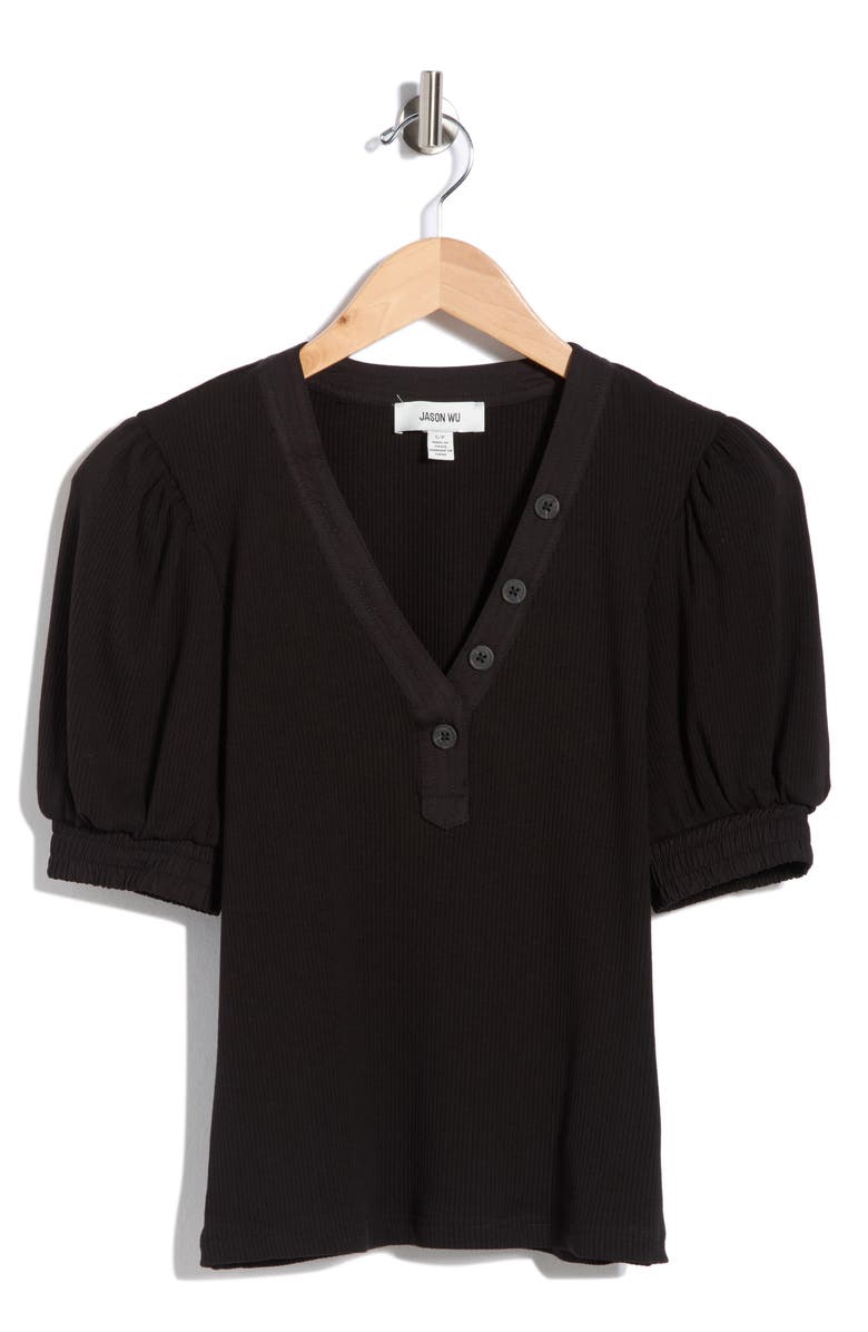 JASON WU Puff Sleeve Top, Main, color, Black