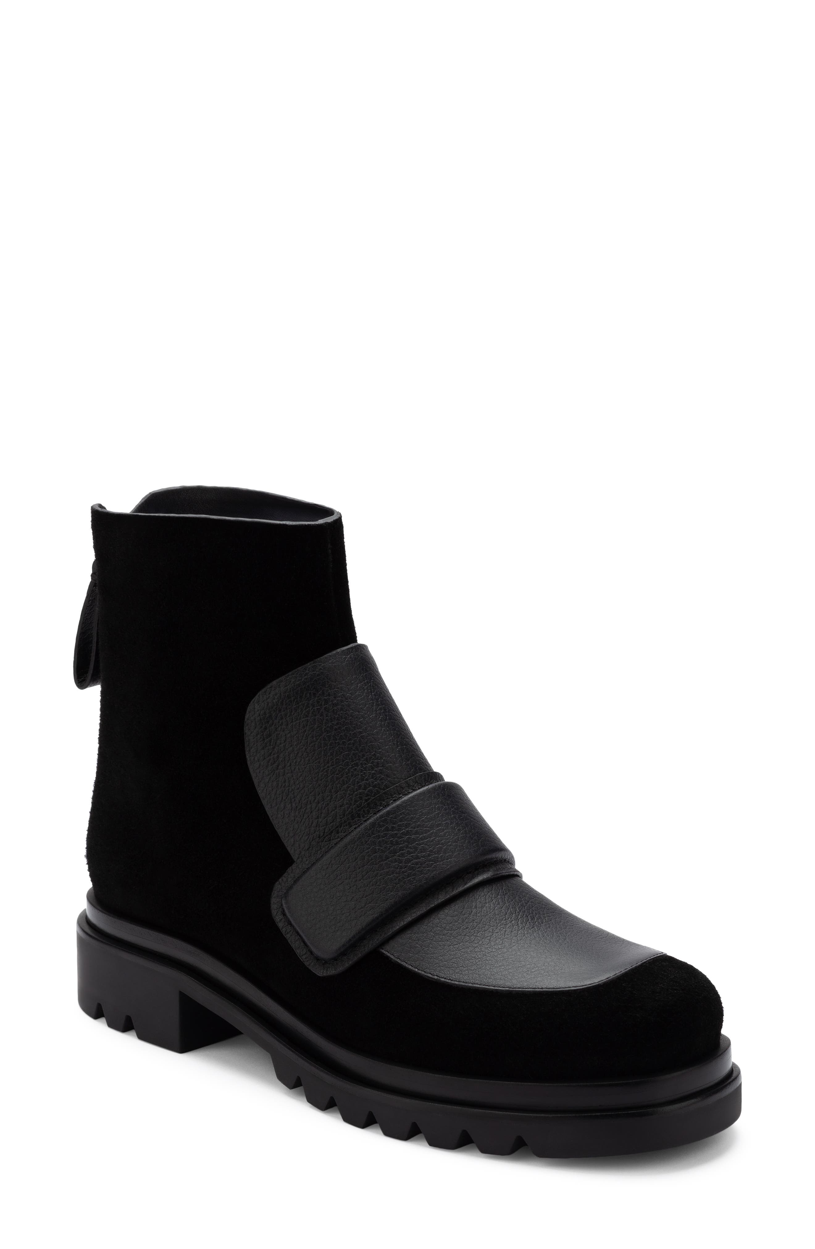 Mercedes Castillo Tumbled Leather Combat Boot, Main, color, 