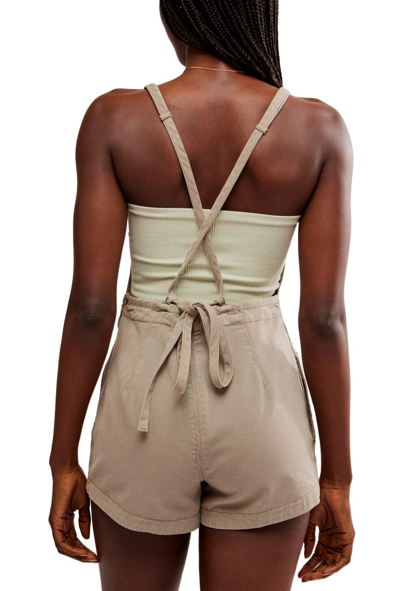 Tough Love Denim Shortalls, Alternate, color, LAUREL OAK