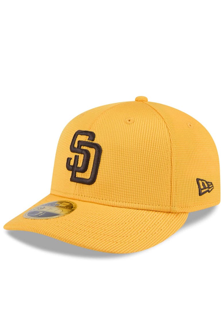 Men's New Era  Gold San Diego Padres 2025 Spring Training Low Profile 59FIFTY Fitted Hat, Alternate, color, Gold