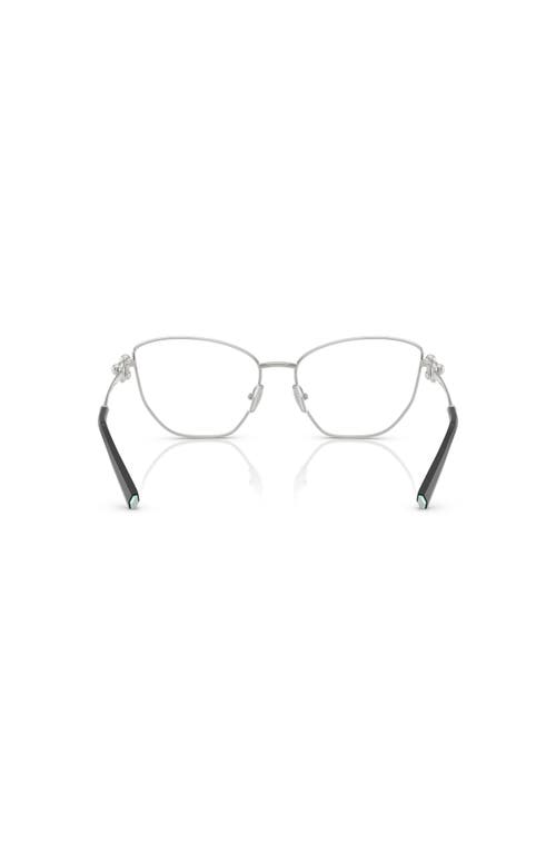 Tiffany & Co . 57mm Cat Eye Optical Glasses In Metallic
