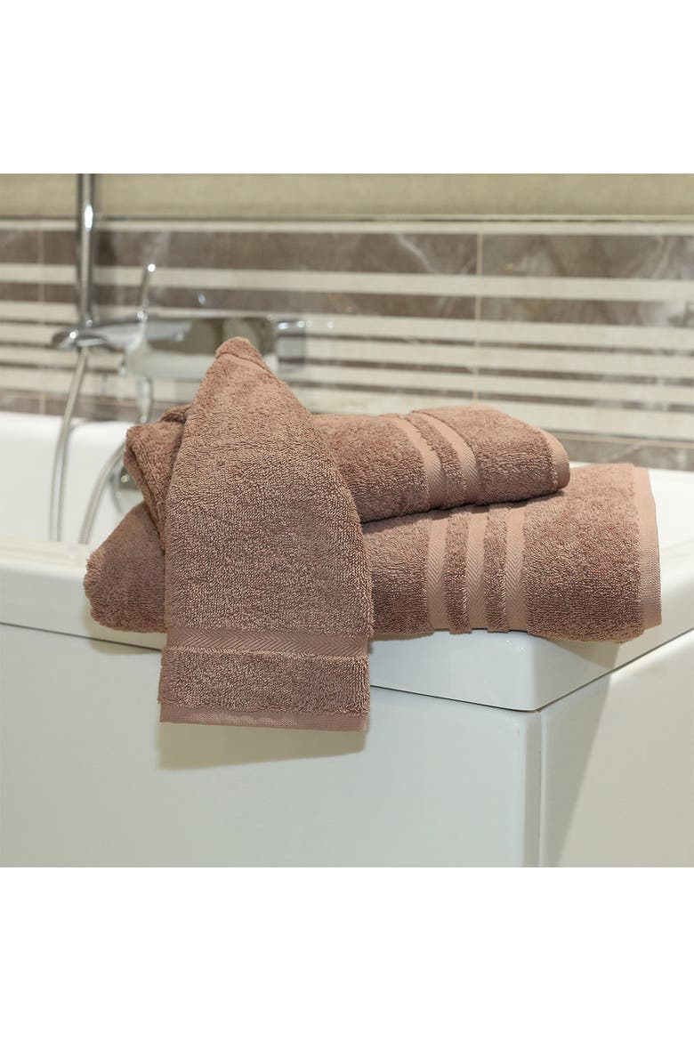 Denzi 3-Piece Towel Set - Latte, Alternate, color, LATTE