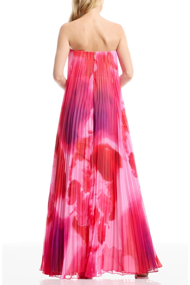 Kelston Strapless Chiffon Gown, Alternate, color, BLUSH MULTI