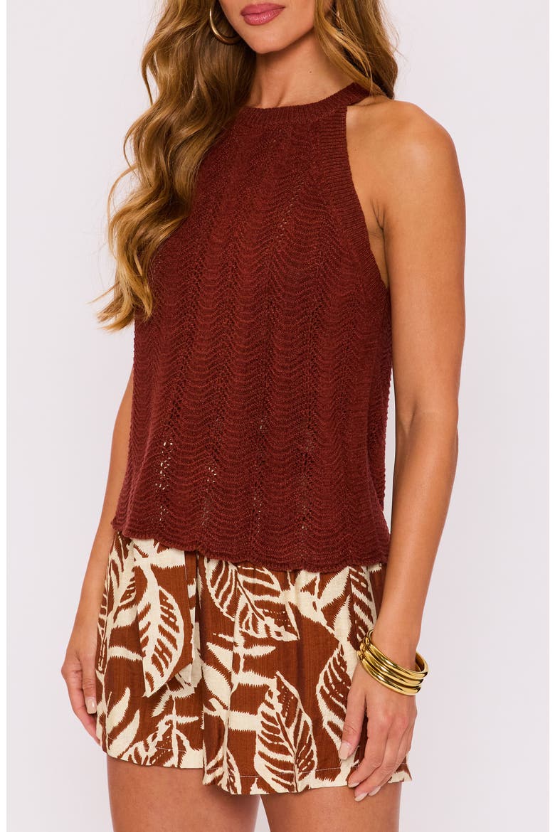Verona Sleeveless Sweater, Alternate, color, DARK BROWN