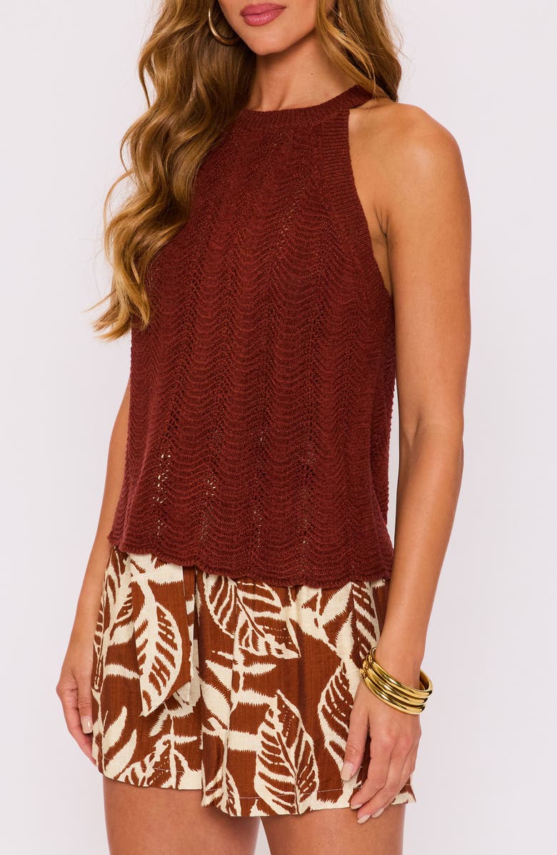VICI Collection Verona Sleeveless Sweater, Alternate, color, Dark Brown