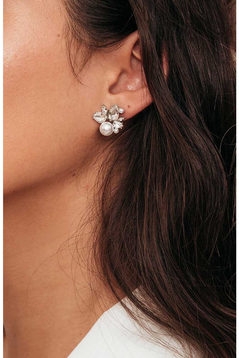 Bordeaux Studs, Alternate, color, Gold