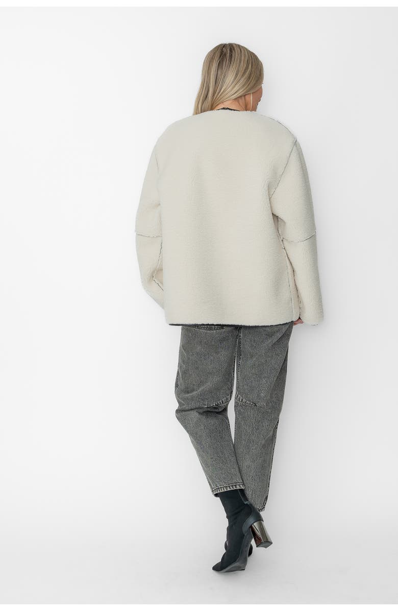 Central Park West Hazel Reversible Jacket, Alternate, color, Cream