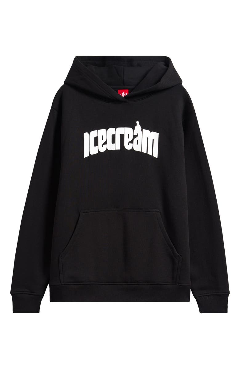 ICECREAM Kids' Swirl Cotton Hoodie, Main, color, Black