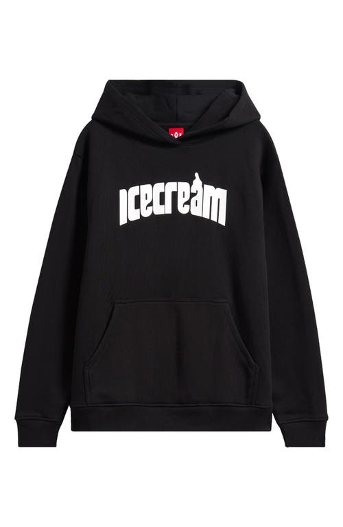 Icecream Kids' Swirl Cotton Hoodie In Black