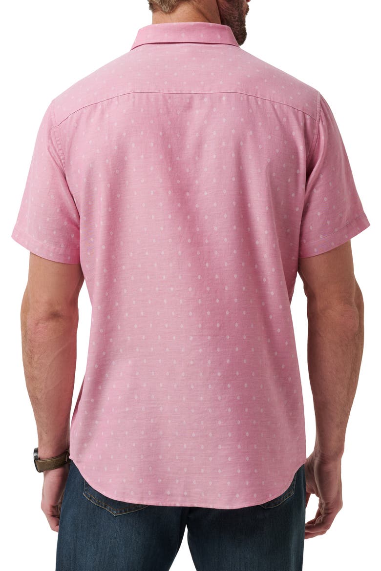 Early Check In Cotton Button-Up Shirt, Alternate, color, HEATHER ROSE WINE