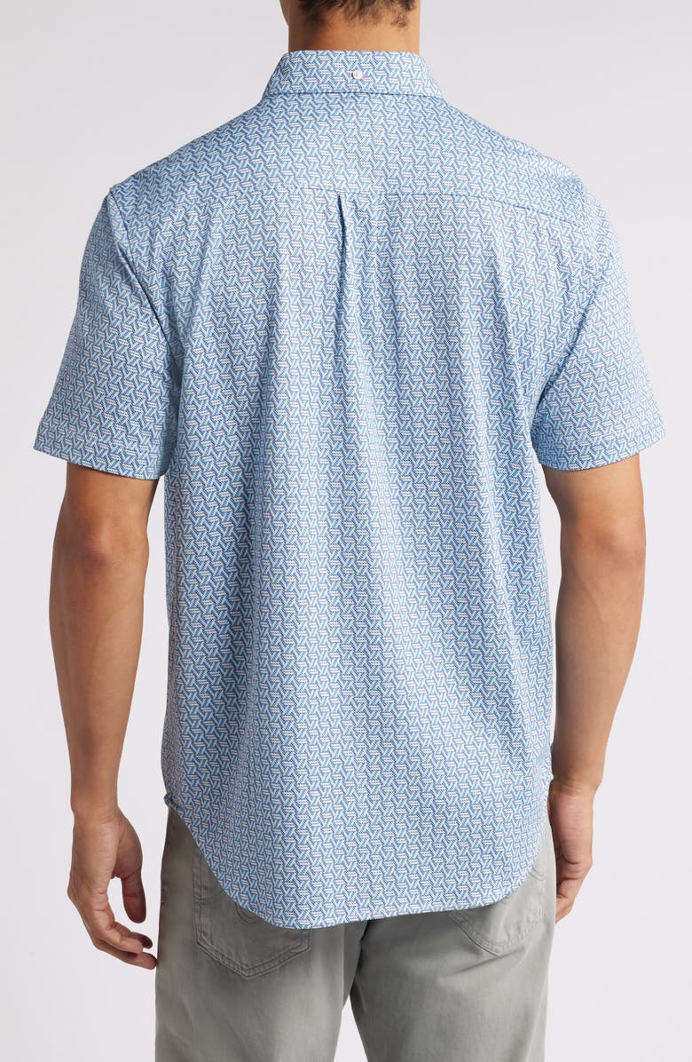 Tommy Bahama San Lucio Plaza Geo Pattern Short Sleeve Button-Up Shirt, Alternate, color, 