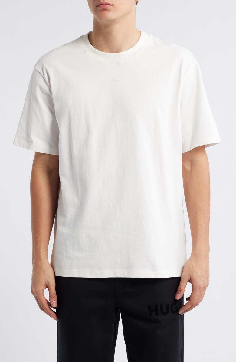 HUGO Dapolino Cotton T-Shirt, Main, color, Natural