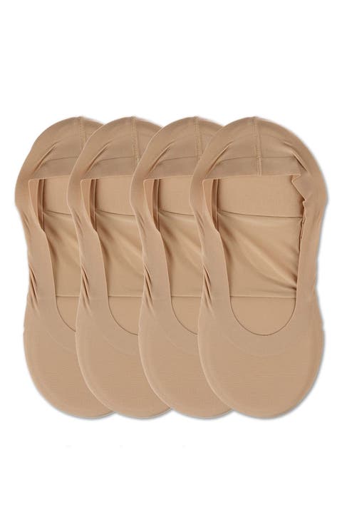 Assorted 4-Pack Cushioned Liner Socks