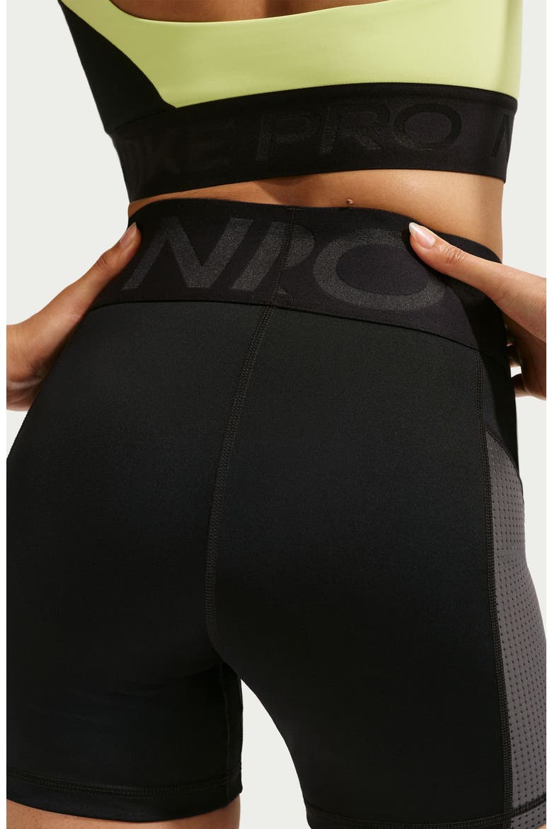 Dri-FIT High Waist Bike Shorts, Alternate, color, BLACK/ ANTHRACITE/ WHITE