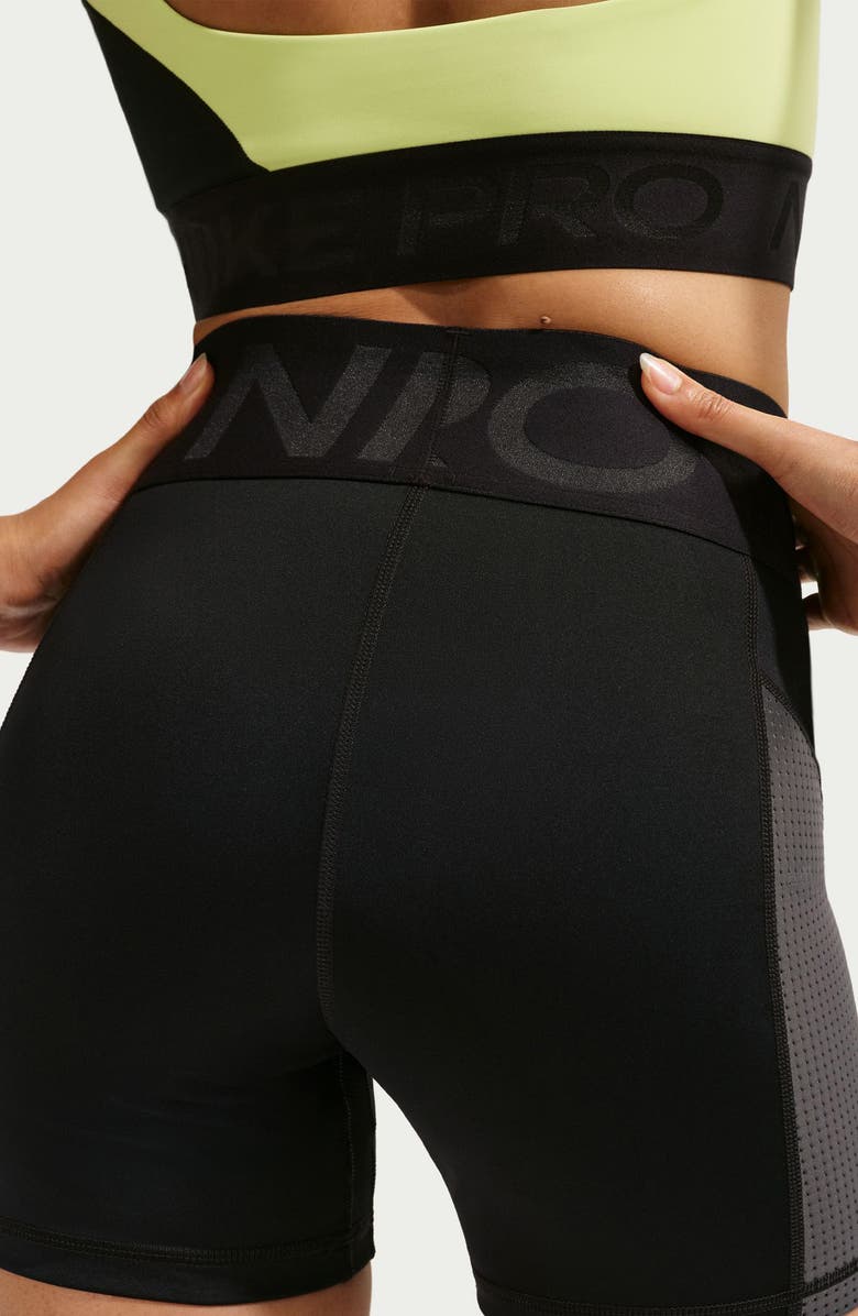 Nike Dri-FIT High Waist Bike Shorts, Alternate, color, Black/ Anthracite/ White