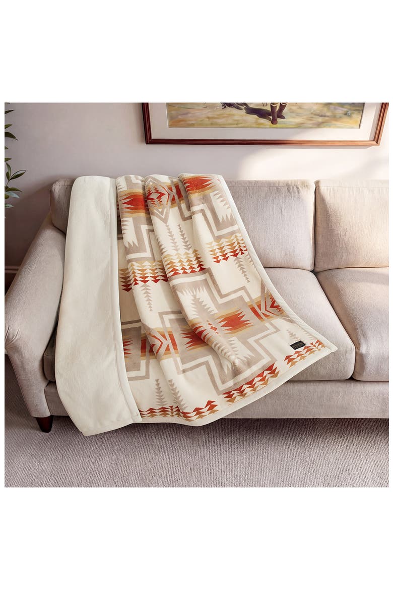 Harding Printed Plush Throw, Alternate, color, IVORY
