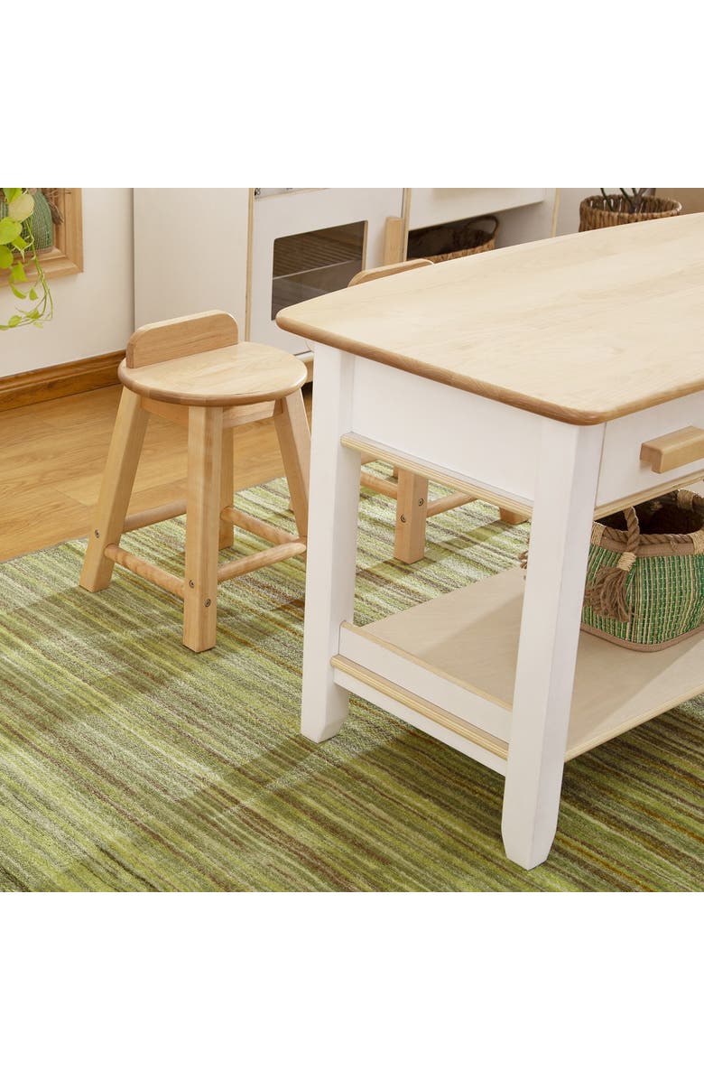 Kaplan Early Learning Company Sense of Place Nature's Stripes Carpet - Green - 4' x 6' Rectangle, Alternate, color, Green