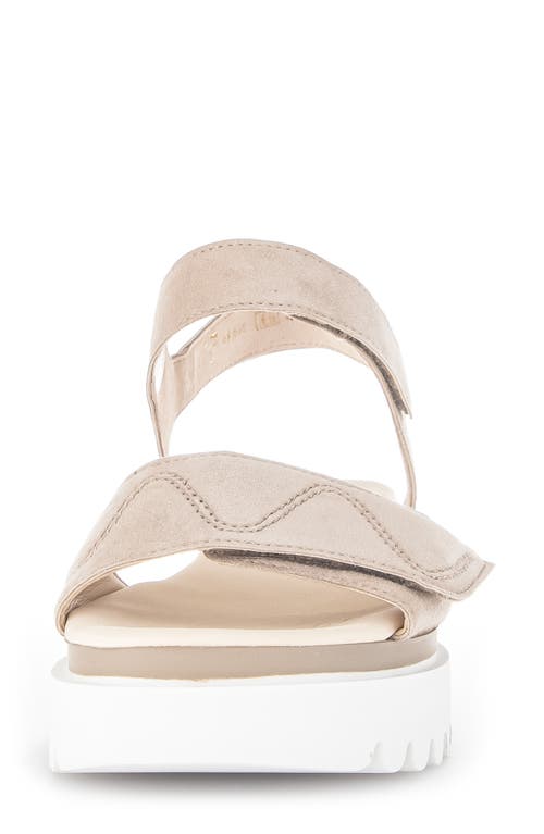 Gabor Strappy Wedge Sandal In Desert